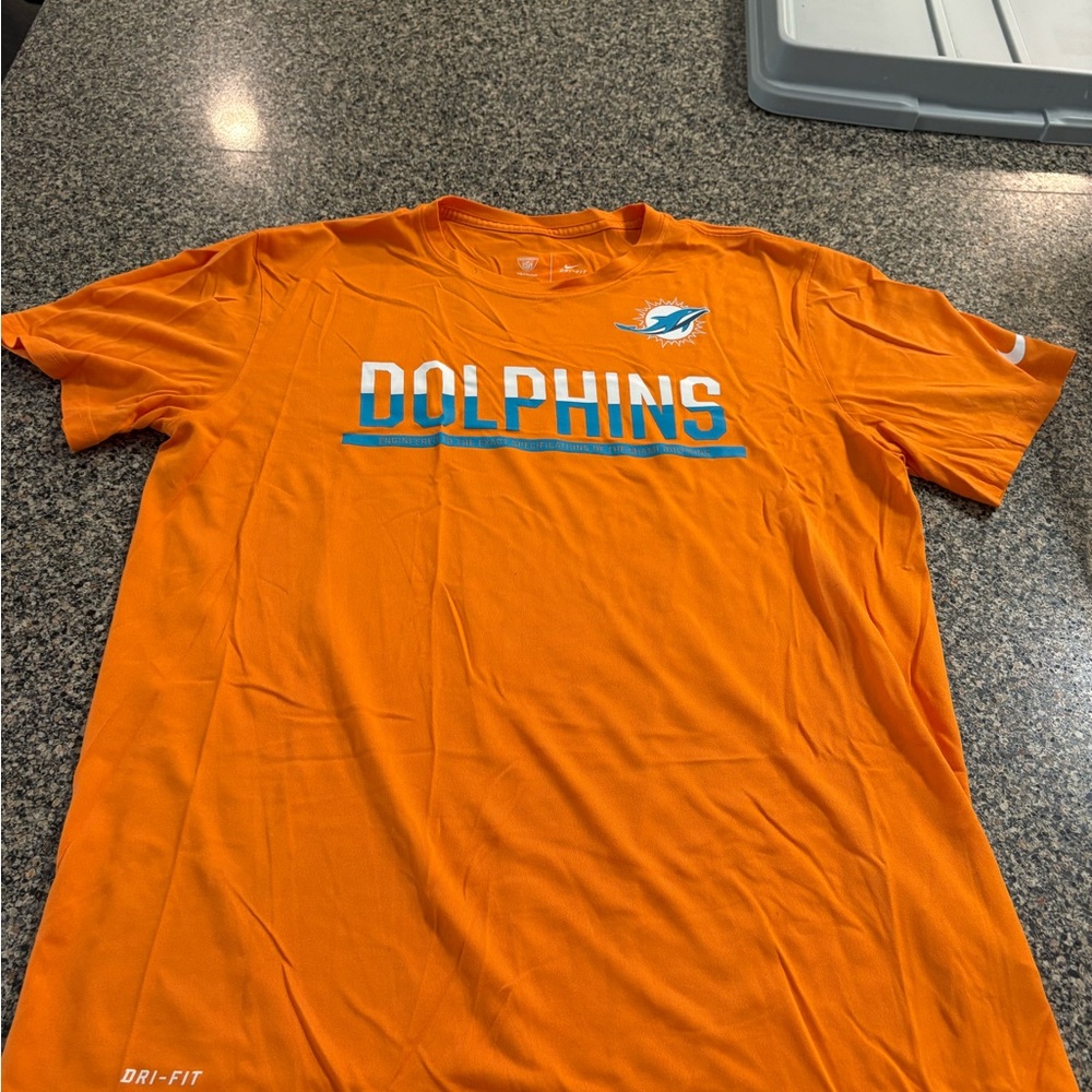 Nike Orange Miami Dolphins Dri-Fit Tee